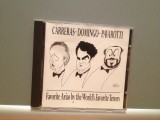 CARRERAS DOMINGO PAVAROTTI - ARIAS (1991/SONY/GERMANY) - CD ORIGINAL, Opera, Sony Music