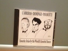 CARRERAS DOMINGO PAVAROTTI - ARIAS (1991/SONY/GERMANY) - CD ORIGINAL