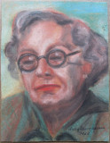 Mama - semnat Margareta Mureseanu 1961, Portrete, Pastel, Altul