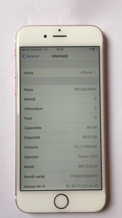 iPhone 6S 64GB Rose Gold Roz NEVERLOCK IMPECABIL + CADOU foto mare iPhone 6S 64GB Rose Gold Roz NEVERLOCK IMPECABIL + CADOU foto mare