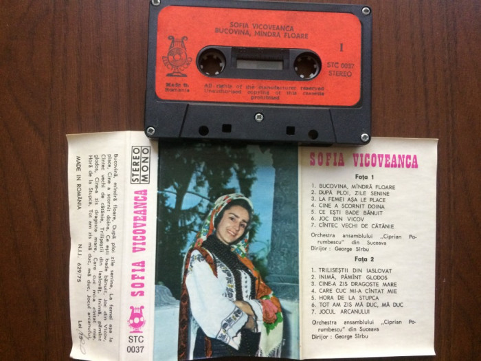 sofia vicoveanca bucovina mandra floare caseta audio muzica populara STC 0037