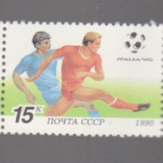 RUSIA 1990 fotbal , C.M. FOTBAL ITALIA, straif nestampilat, MNH