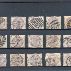 139-GB-Anglia 1884=Lot 1 format din 15 timbre stampilate Mi 75 conform scan