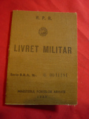 Livret Militar RPR 1956 -Arma Serviciul Medical Lt-major foto