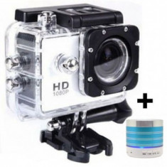 Camera Sport iUni Dare 50i HD 1080P, 12M, Waterproof, Alb + Boxa Cadou MediaTech Power foto