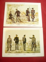 2 Ilustrate- Uniforme Militare Romanesti Militii si Sanitari- Ed.Meridiane Sibiu