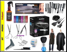 Set frizerie coafor Proexpert uscator placa par Babyliss foarfeca tuns Jaguar foto