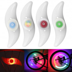 Iluminat LED Decorativ pentru Spite Bicicleta cu 3 Tipuri de Iluminare, Culoare Verde foto