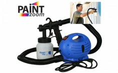 Pistol profesional pentru vopsit si zugravit + compresor 650W Paint Zoom, culoare Albastru foto