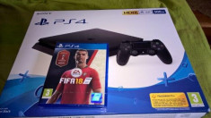 Consola PS4 500GB+Joc Fifa 18, noi, sigilate foto