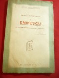 M.Dragomirescu - Critica Stiintifica si Eminescu - Ed.3a - 1925