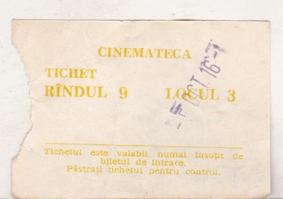 bnk div Tichet Cinemateca foto