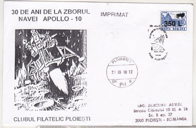 bnk fil Plic ocazional Apollo 10 - 30 ani de la zbor 1999 - circulat foto