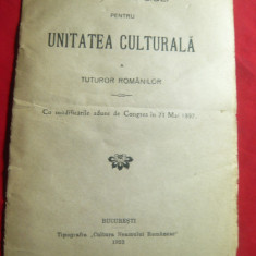 Statutele Ligei pt. Unitatea Culturala a tuturor Romanilor -Ed. 1923
