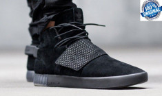 GHETE ORIGINALE 100% Adidas Originals Tubular Invader Strap &amp;quot;Black&amp;quot; NR 44 foto