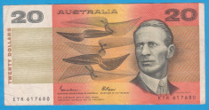 (1) BANCNOTA AUSTRALIA - 20 DOLLARS (FARA DATA) foto