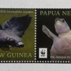 PAPUA NOUA GUINEE 2016 WWF SPECII PROTEJATE BROASTE TESTOASE