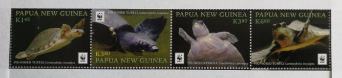 PAPUA NOUA GUINEE 2016 WWF SPECII PROTEJATE BROASTE TESTOASE