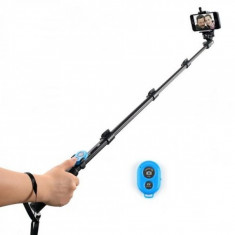 Selfie Stick si trepied Profesional Cu Telecomanda Bluetooth lungime 125 cm foto