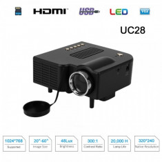 VideoProiector digitale LCD LED-uri VGA /USB/SD /AV/HDMI foto