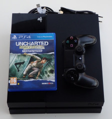 Consola Sony PlayStation 4 PS4 500Gb Black complet joc Uncharted impecabil foto
