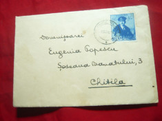 Plic circ. de la IG Duca-Vlasca la AGSR Chitila 1940 ,francat cu 6+1 lei uzuale foto