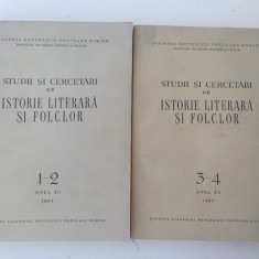 Studii si cercetari de istorie literara si folclor/nr. 1-2, 3-4/colectiv/1963