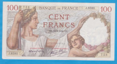 (1) BANCNOTA FRANTA - 100 FRANCS 1940 (14 MARTIE), STARE FOARTE BUNA foto