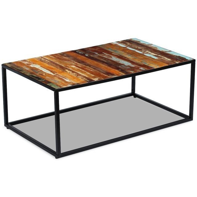 Măsuță de cafea din lemn de esență tare reciclat 100x60x45 cm foto mare Măsuță de cafea din lemn de esență tare reciclat 100x60x45 cm foto mare