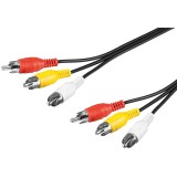 Cablu AV triplu RCA - triplu RCA 1.2m (234), Cabluri RCA