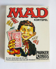 Joc de carti vintage MAD, 1980, Parker, grafica deosebita foto