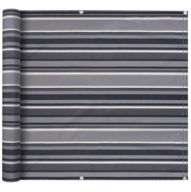 Prelata balcon, material Oxford, 75x400 cm, dungi gri foto mare Prelata balcon, material Oxford, 75x400 cm, dungi gri foto mare