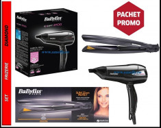 Pachet PROMO Uscator foen si placa indreptat par Babyliss set frizerie coafor foto