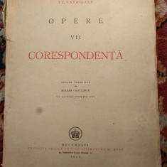 Ion Luca Caragiale Opere VII Corespondenta Cioculescu Zarifopol