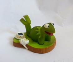 Broscuta Kermit Collection, jucarie cauciuc Muppets, Sesame Street, 12x7 cm foto