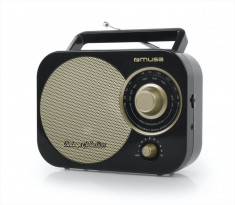 Radio portabil MUSE M-055 RB Vintage Black foto