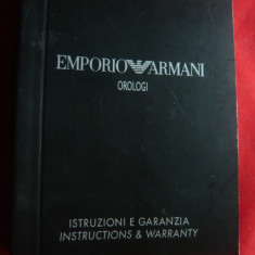 Carte Instructiuni- Ceasuri Emporio Armani 265 pag- format de buzunar