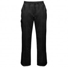 Pantaloni bucatar, talie extensibila, marimea S, negru, 2 buc. foto