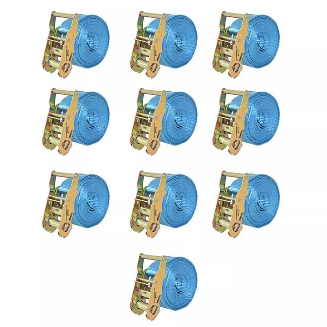 Chingi fixare cu clichet, 10 buc, 2 tone, 6 m x 38 mm, albastru foto mare Chingi fixare cu clichet, 10 buc, 2 tone, 6 m x 38 mm, albastru foto mare