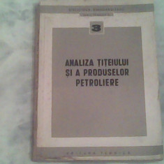 Analiza titeiului si a produselor petroliere