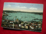 Ilustrata Constantinopol- Portul ,circulat 1921, Circulata, Printata