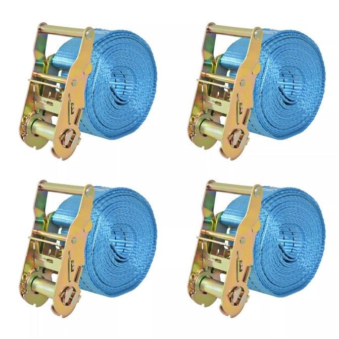 Chingi fixare cu clichet, 4 buc., 2 tone, 6mx38 mm, albastru foto mare Chingi fixare cu clichet, 4 buc., 2 tone, 6mx38 mm, albastru foto mare