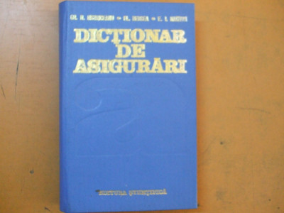 Dictionar de asigurari 1991 Bistriceanu Bercea Macovei 026 foto