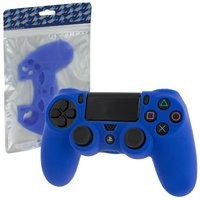 Pro Soft Silicone Protective Cover with Ribbed Handle Grip [Blue] /PS4 foto