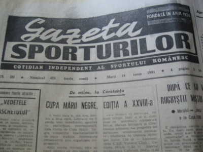Ziarul Sportul (18 iunie 1990) foto