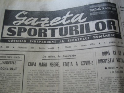 Ziarul Sportul (18 iunie 1990) foto