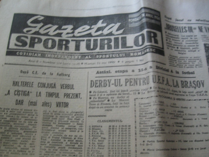 Ziarul Sportul (23 mai 1990)