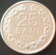 Moneda 25 BANI - RP ROMINA, anul 1955 *cod 845 - FRUMOASA! foto