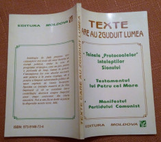 Texte Care Au Zguduit Lumea - Editura Moldova, Iasi - 1995 foto