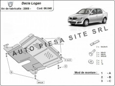 Scut metalic motor Dacia Logan 1 I / Logan MCV fabricata incepand cu 2005 APS-06,040 foto